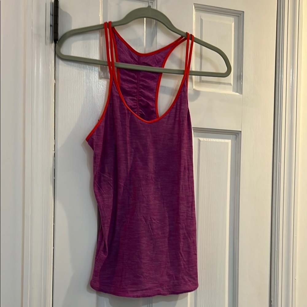 Lululemon Athletica Purple and Red Tank Top